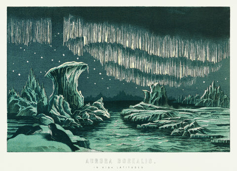Aurora Borealis in High Latitudes from the book William MacKenzie's National Encyclopedia (1891)