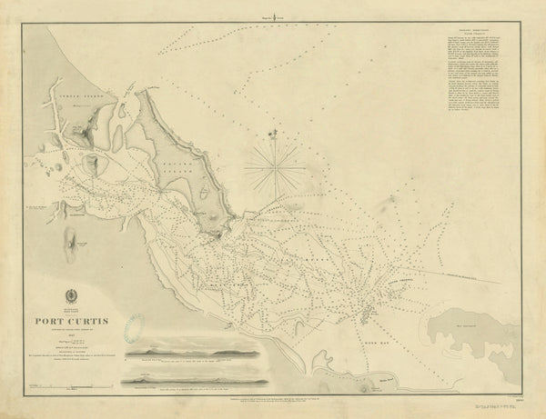 Australia - East Coast Port Curtis (1848) — vintage historical map reproduction