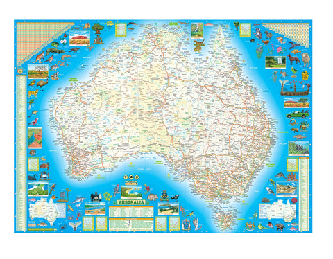 Australia Scratch Map (Large) 700 x 500mm by QPA