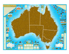 Australia & World Scratch Map (Large) by QPA