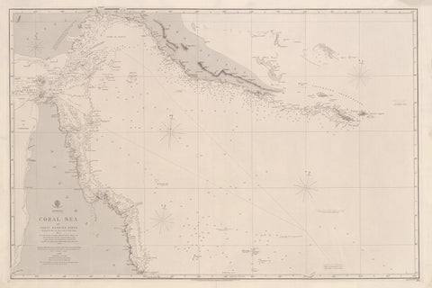 Australia — Coral Sea & Great Barrier Reefs to Torres Strait (Sheet II, 1860)