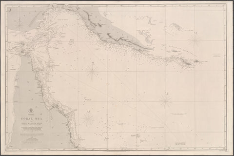 Australia — Coral Sea & Great Barrier Reefs to Torres Strait (Sheet II, 1860)