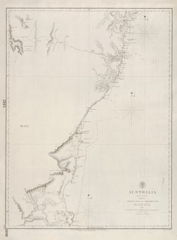 Australia — East Coast, Jervis Bay to Broken Bay (1851–1852) — vintage historical map reproduction