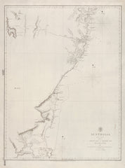 Australia — East Coast, Jervis Bay to Broken Bay (1851–1852) — vintage historical map reproduction