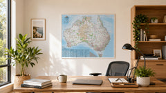 Australia Hema 1000 x 875mm Large Laminated Wall Map