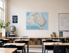 Australia Hema 1000 x 875mm Large Laminated Wall Map