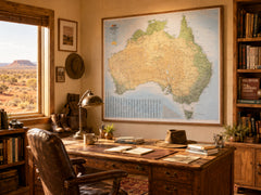 Australia Hema Road & Terrain Wall Map