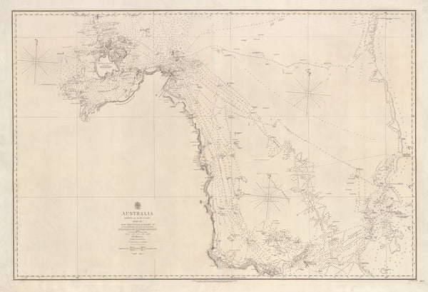 Australia — North & East Coast, Cape Grenville to Booby Island & Raine Island Entrance (1843–49) — vintage historical map ...