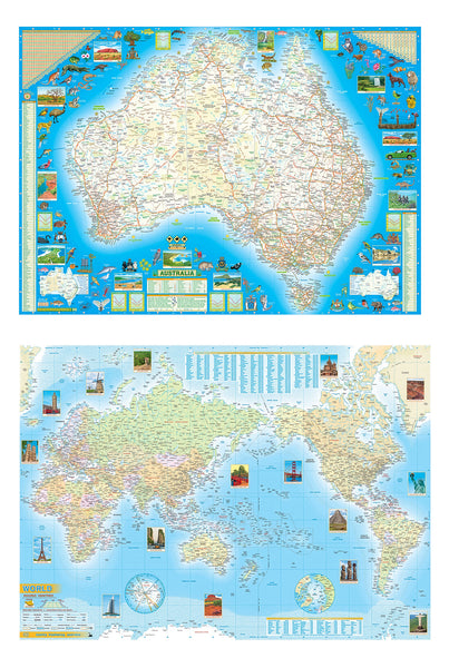 Australia & World Scratch Map (Large) by QPA
