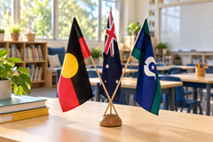 Australian / Aboriginal / TSI Desk Flag Set