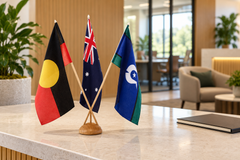 Australian / Aboriginal / TSI Desk Flag Set