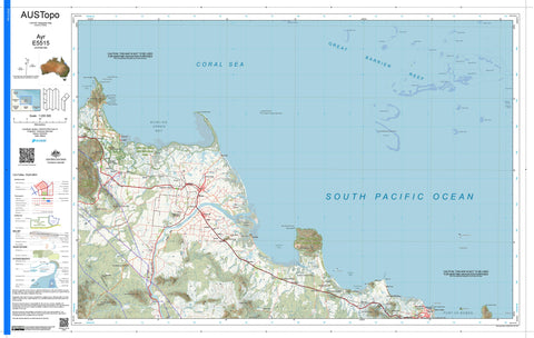 Ayr E5515 AUSTopo 1:250,000 Map