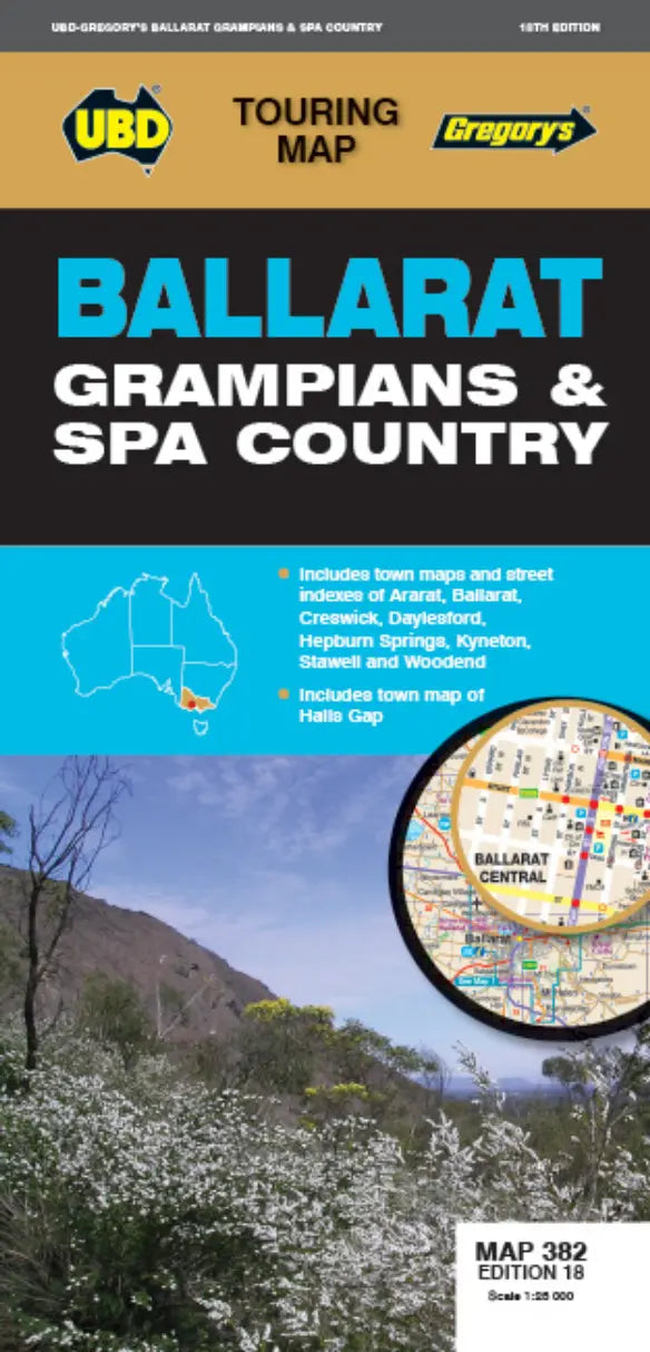 Ballarat Grampians & Spa Country 382 Map – UBD | Mapworld