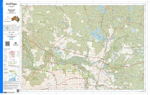 Balranald I5412 AUSTopo 1:250,000 Map