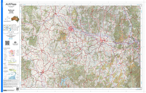 Bathurst I5508 AUSTopo 1:250,000 Map