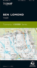 Ben Lomond 1:50,000 Topographic Map – Tasmania