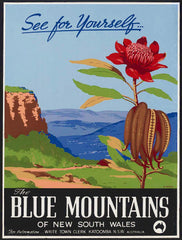 TRAVEL POSTER - Blue Mountains Vintage Poster