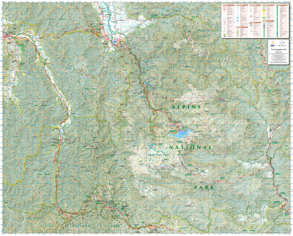 Bogong Alpine National Park Area (VIC) Topographic Wall Map by Spatial Vision