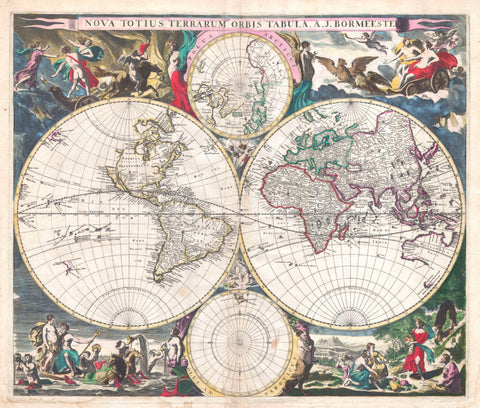 Bormeester Wall Map of the World (1685) Print | Mapworld