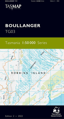 Boullanger 1:50,000 Topographic Map – Tasmania