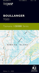 Boullanger 1:50,000 Topographic Map – Tasmania