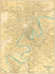 Brisbane and Suburbs — Street & Road Map (1943) | Mapworld