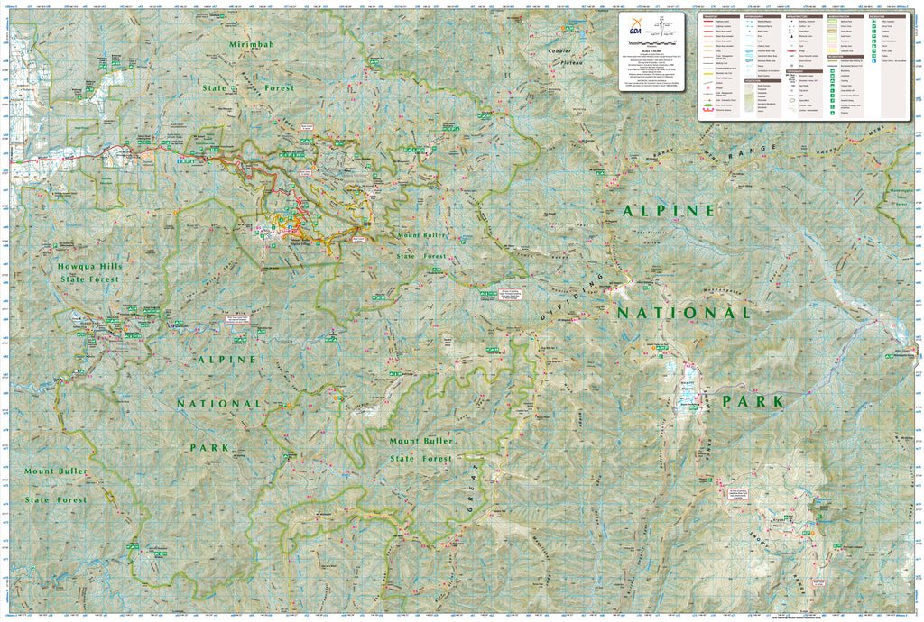 Buller-Howitt Alpine Area (VIC) Topographic Wall Map by Spatial Vision