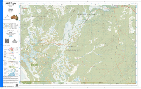 Bulloo H5404 AUSTopo 1:250,000 Map