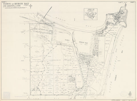 Byron Bay Historic Wall Map 1972