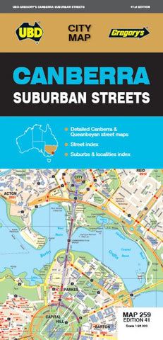 Canberra City Street Map – UBD Gregory’s