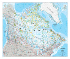 Canada National Geographic 965 x 813mm Wall Map