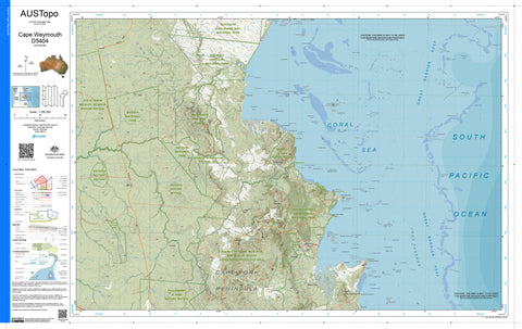 Cape Weymouth D5404 AUSTopo 1:250,000 Map