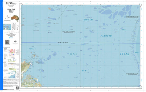 Cape York C5412 AUSTopo 1:250,000 Map