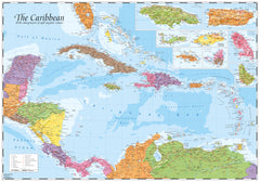 Caribbean & Main Islands by Oxford Cartographers 1000 x 690mm Wall Map