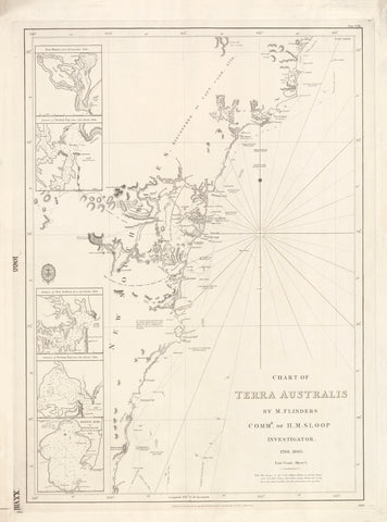 Chart of Terra Australis — Sheet I, East Coast (1798–1831)