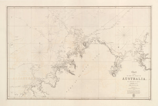 Chart of the North-West Coast of Australia — Sheet V (1818–1842) — vintage historical map reproduction