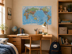 World Hema Political (Pacific) Classic 1010 x 650mm Large Wall Map