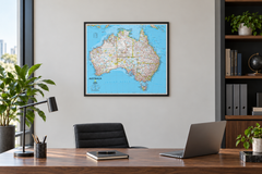 Australia National Geographic 770 x 689mm Wall Map