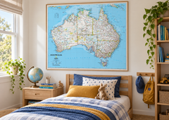 Australia National Geographic 1380 x 1235mm Wall Map
