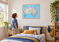 Australia National Geographic 770 x 689mm Wall Map