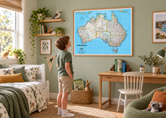Australia National Geographic 1000 x 898mm Wall Map