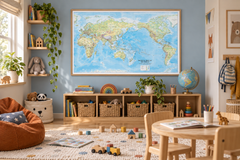 World Physical Large 1002 x 595mm (Pacific Centred) Cosmographics 2026