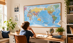 World Political Large 1002 x 595mm (Pacific Centred) Cosmographics 2026