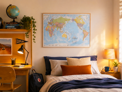 World Hema Political (Pacific) Classic 1010 x 650mm Large Wall Map