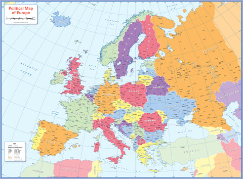Children's Political Map of Europe 905 x 668mm