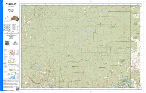 Chowilla I5406 AUSTopo 1:250,000 Map