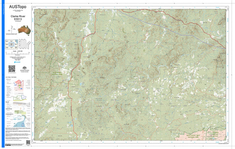 Clarke River E5513 AUSTopo 1:250,000 Map