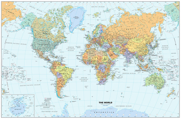 Classic World Wall Map – world – Globe Turner | Mapworld