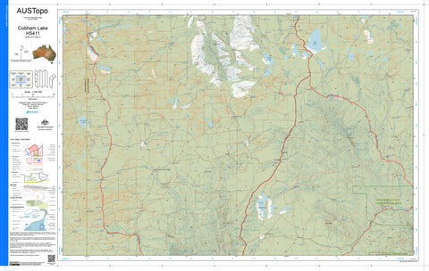 Cobham Lake AUSTopo 1:250,000 Map