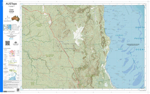 Coen D5408 AUSTopo 1:250,000 Map